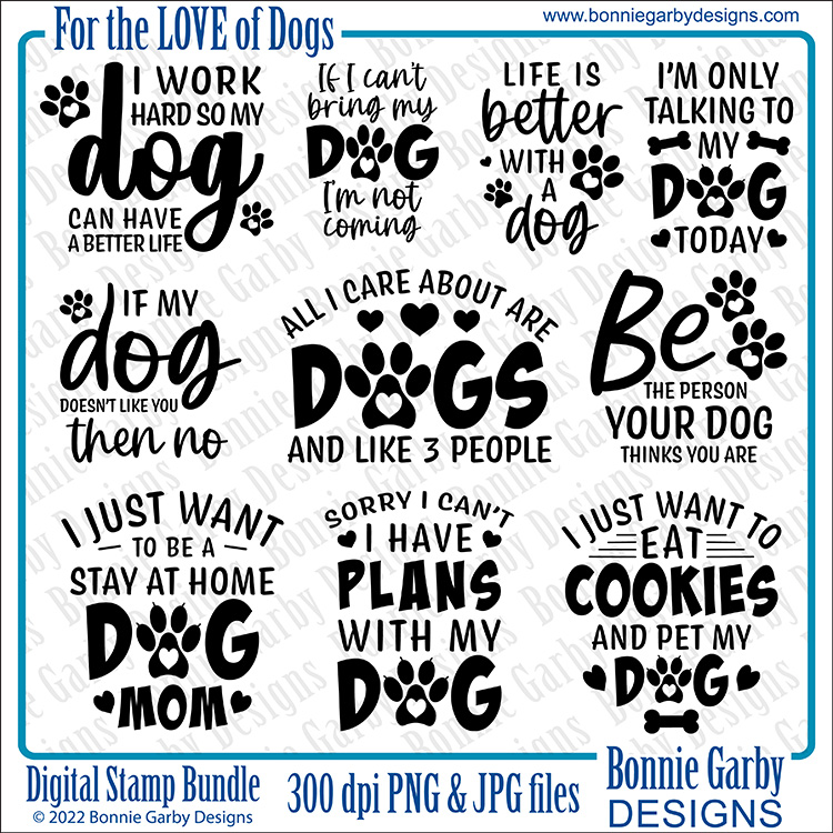 For the Love of Dogs Digital Stamp Set